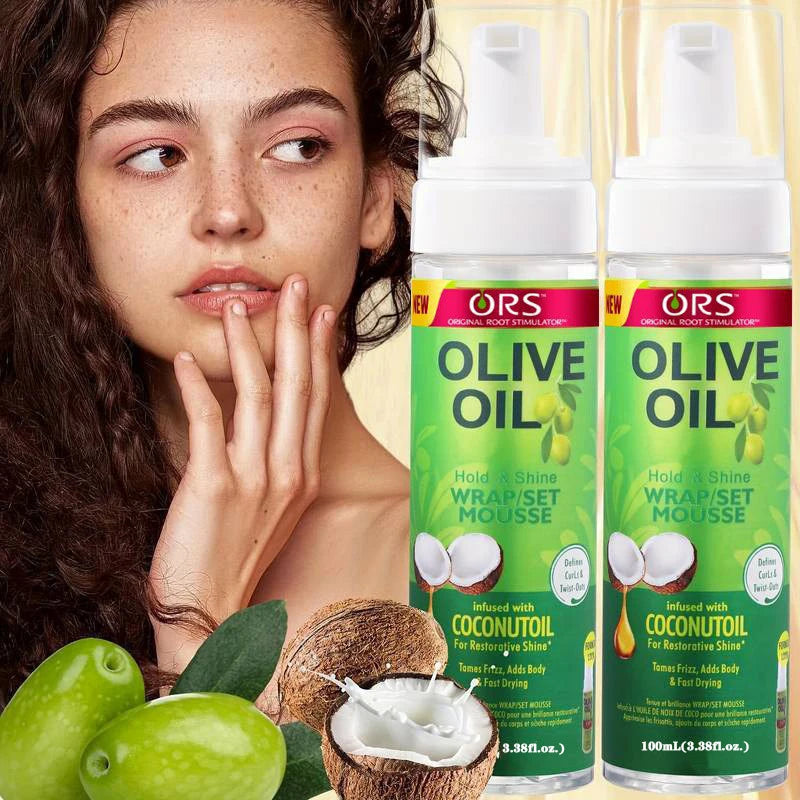 Curly Hair Mousse For Wigs Strong Hold Olive Oil Hair Styling Mousse Anti-Frizz Hair Foam Mousse For Styling Hair Women Men