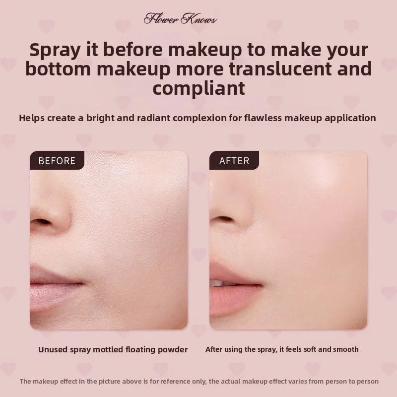 Flower Knows Makeup Moisturizing Essence Setting Spray Primer Skin Care Products Hydrating Face Mist All-Day Moisturizing Spray