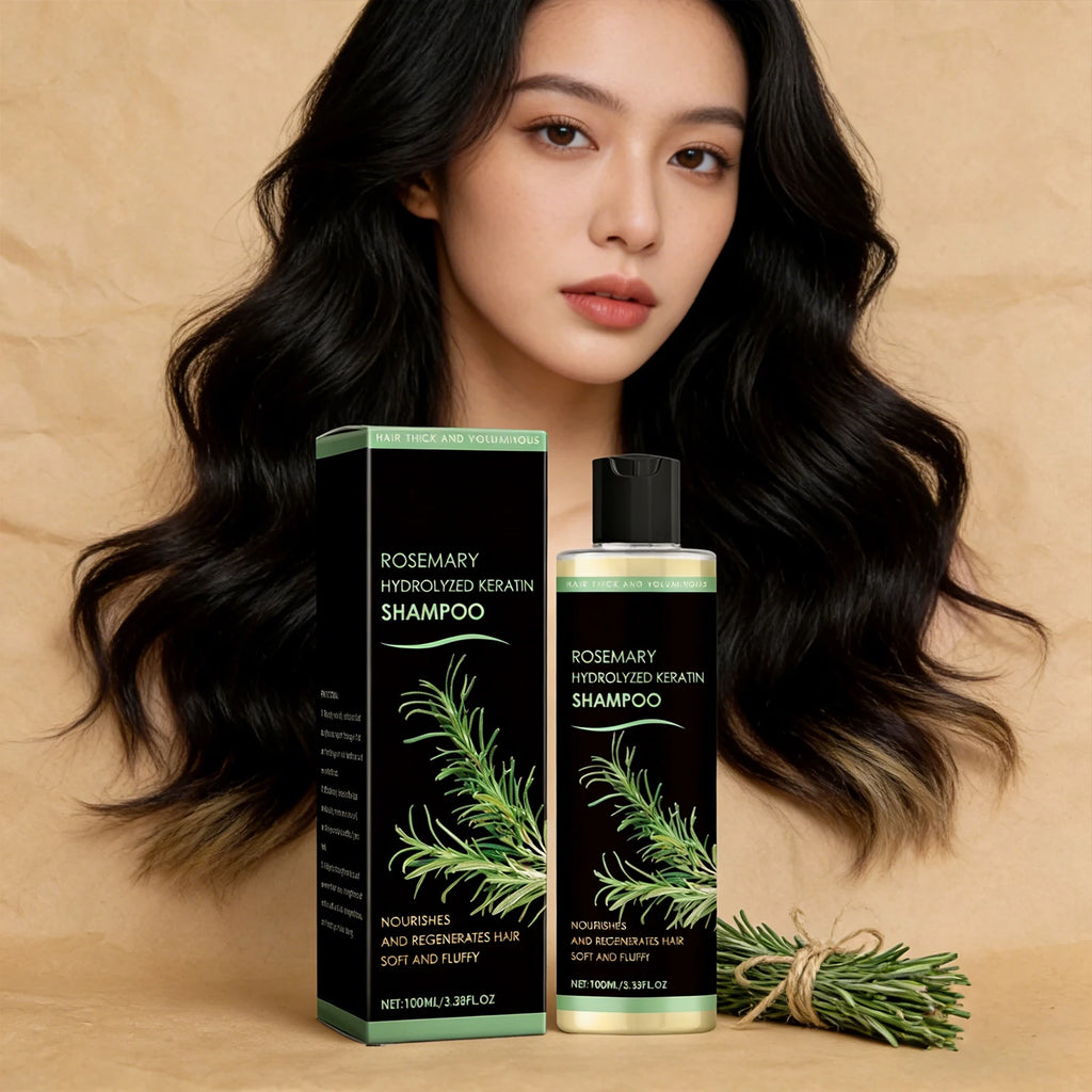 Rosemary Oil Shampoo Hair Growth Prevent Hair Loss Volumizing Hydrolyzed Keratin Nourishing Moisturizing Deep Clean Scalp Care