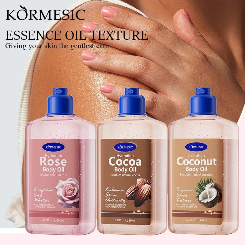 New Body Care Oil  Brightens Skin  Suitable for all skin types，Coconut Body Oil，Cocoa Body Oil，Rose Body Oil，VITALIZING BODY OI