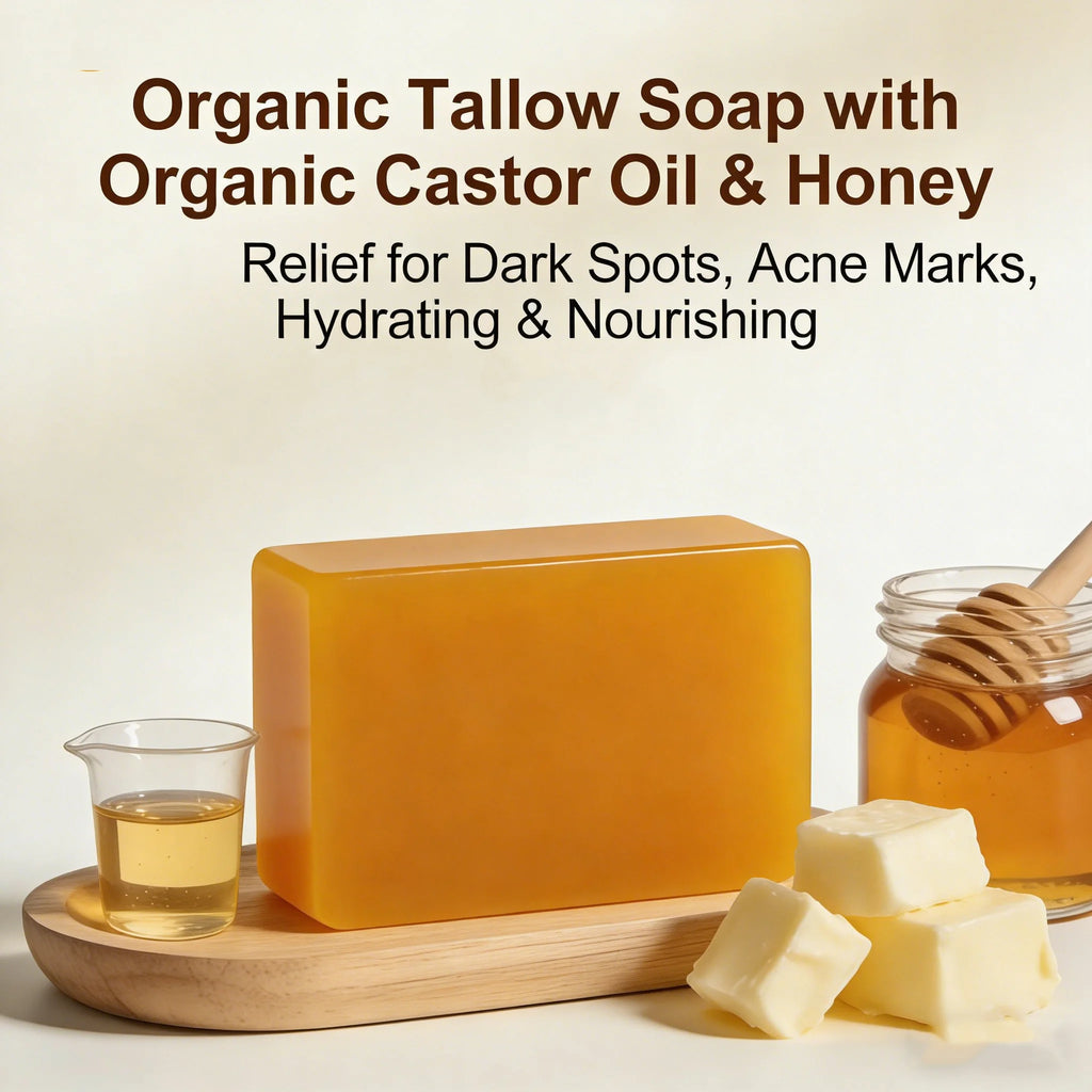 Beef Tallow Soap Bar,Natural Grass Fed Tallow Soap,Moisturizing Face Body Wash For Dry, Itchy, Sensitive Skin CareBath Soap