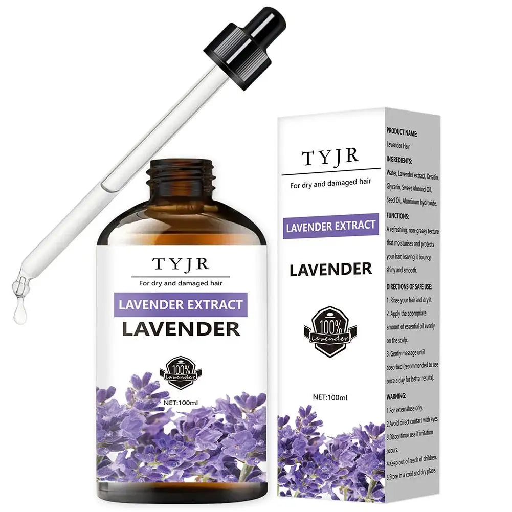 Lavender Hair Oil Hair Serum For Dry Damaged Hair, Nourishing Scalp Oil With Lavender Extract, Smooth & Shiny Hair Care Oil