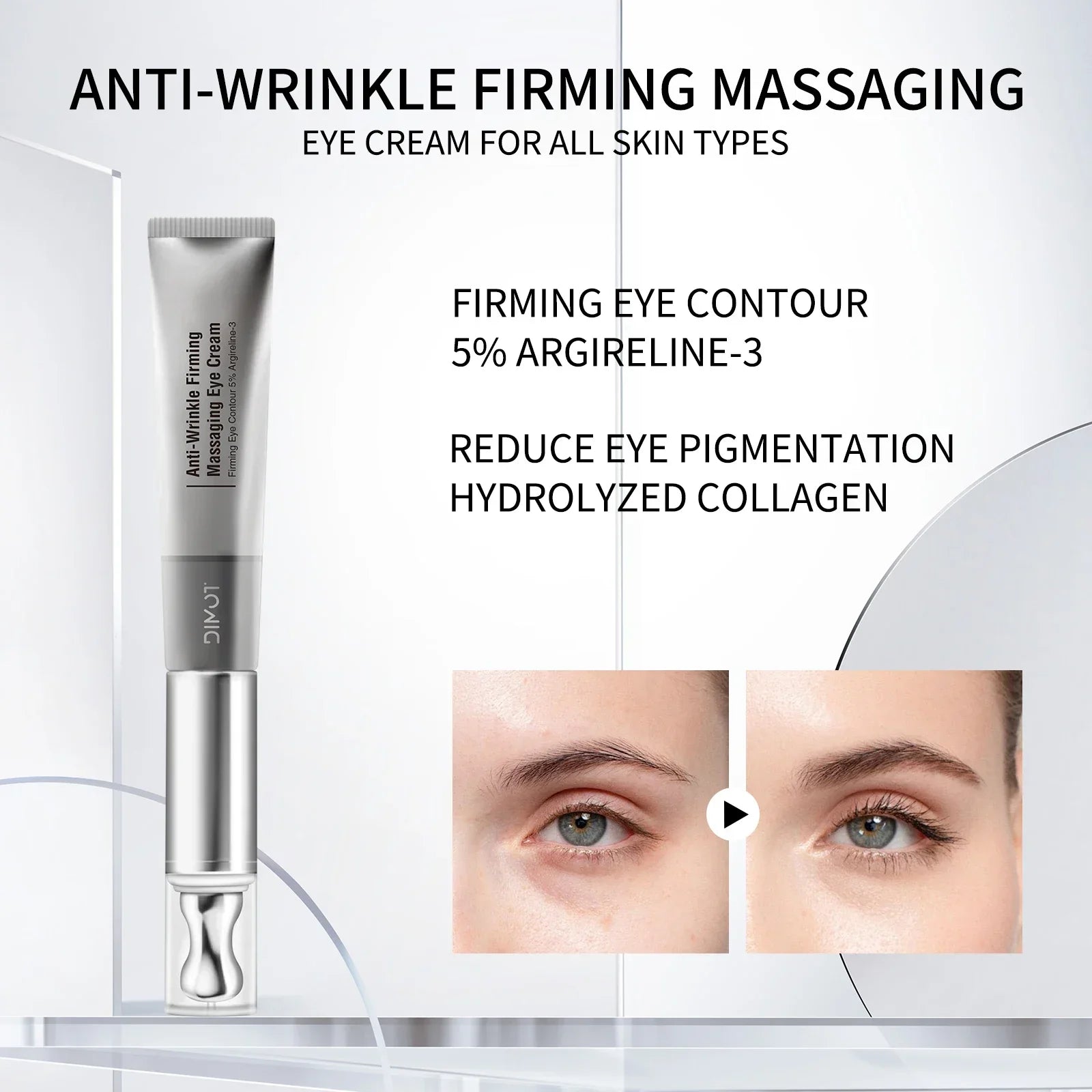 Electric Massage Eye Cream  Beauty Hyaluronic Acid Firming Fades Fine Lines Eye Care Gel Moisturizing Beauty Eye Skin Care