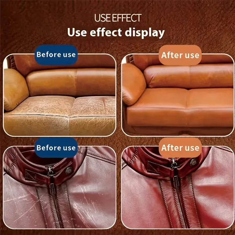 Leather Care Polish Cream: Repairs Car Seats & Daily Leather Goods with Shine
