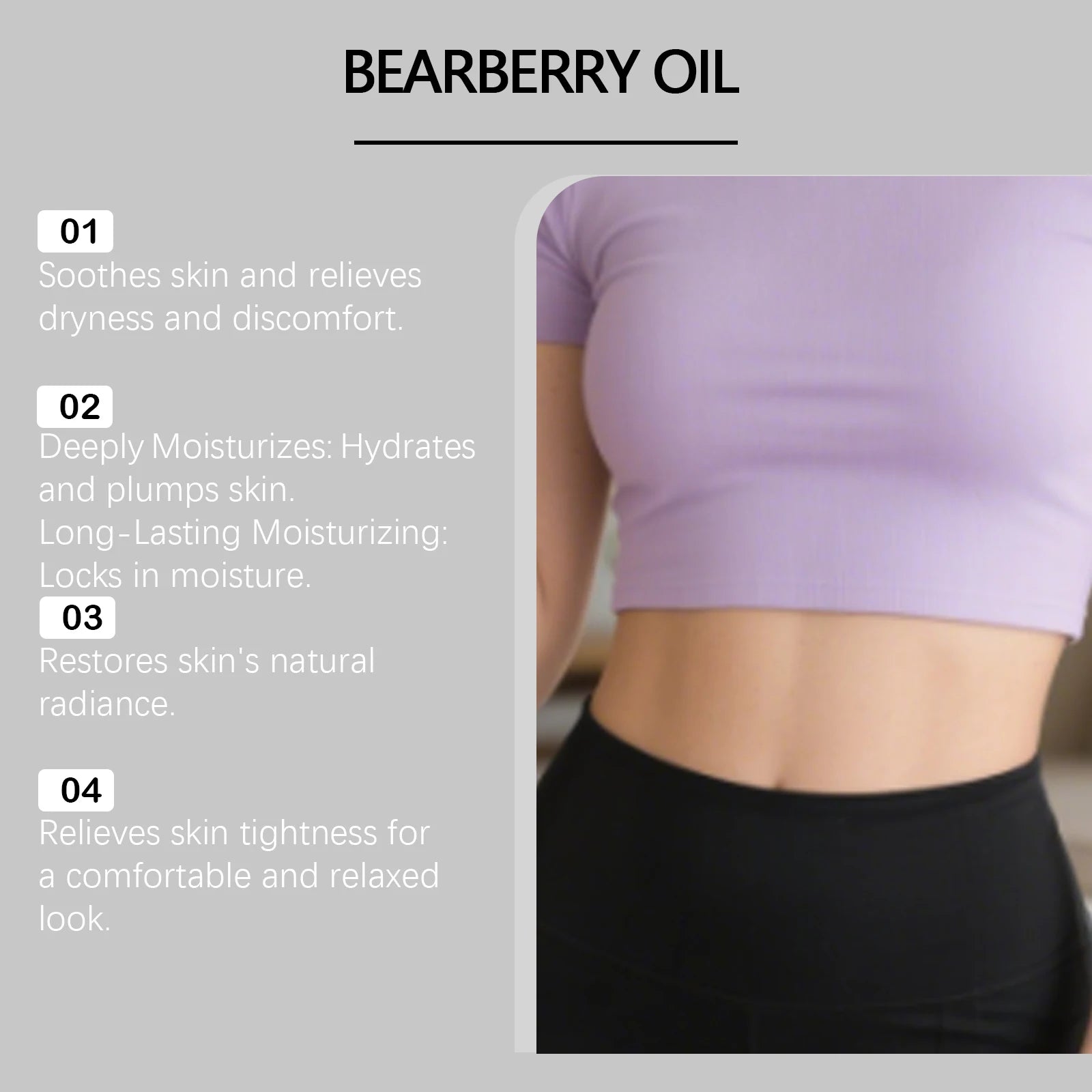Bearberry Essential Oil Firming Moisturizing Skin Reduce Dryness Enhance Elasticity Brighten Dullness Skin Strengthen Body Oil
