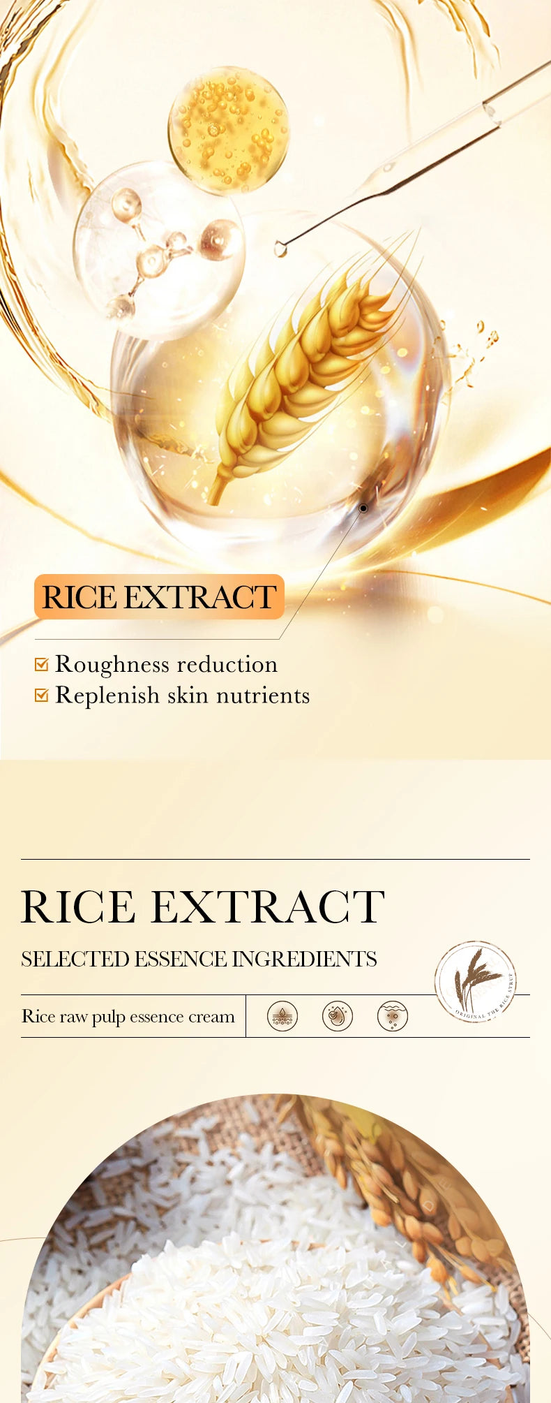BIOAOUA Rice deep Moisturizing Essence Cream brightning hydrating face cream firming Rejuvenating Cream skin care for women