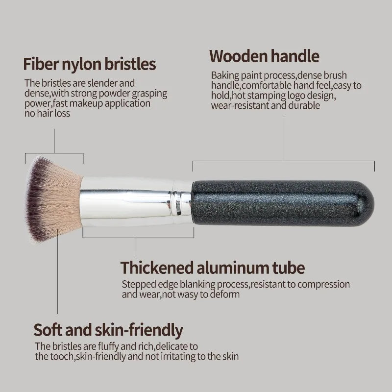 1PCS Makeup Brush with Box for Foundation Concealer Powder Blush Contour Brush Dense Soft Bristle Brush Beauty Tools
