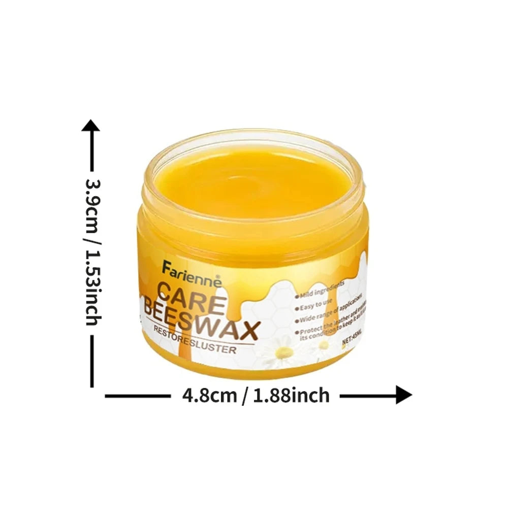 Shoe Care Kit - Suitable for Artificial Leather Surface Polishing and Maintenance, Premium Care Beeswax for Various Colors