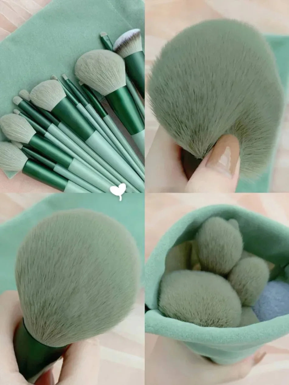 13PCS Makeup Brushes Set Eye Shadow Foundation Women Cosmetic Brush Eyeshadow Blush Beauty Soft Tools Bag Makeup Brush Set