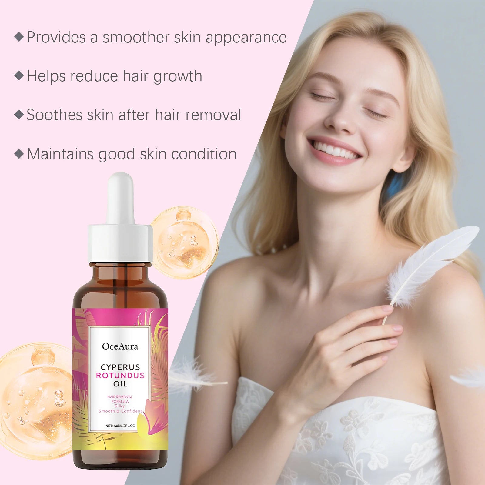 Hair Removal Care Essential Oil: Gentle Skin Care, Clean Hair Removal, Moisturizing, Daily Care Essential Oil