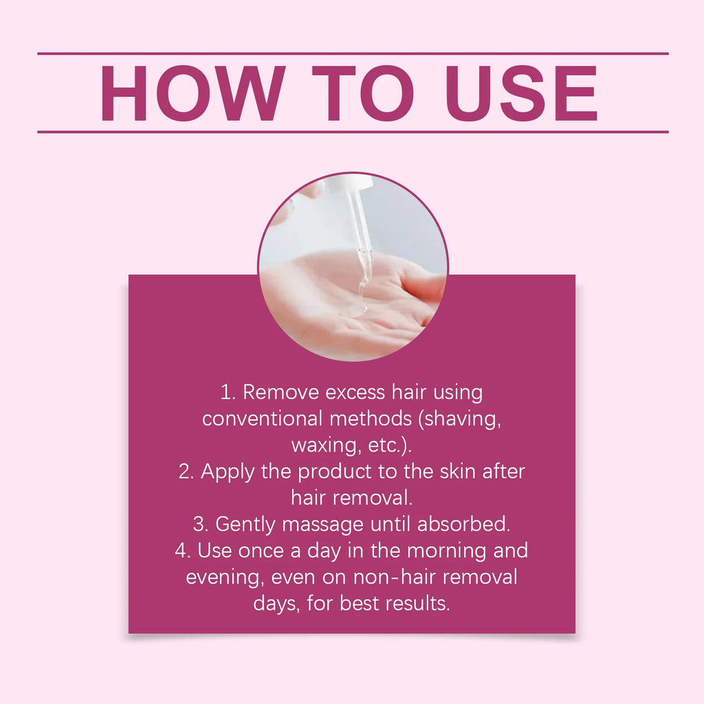 Oceaura Hair Removal Care Oil Moisturizing Gentle Remove Hair Smoothing Pore Shrink Nourishing Non-irritating Mild for Skin Care