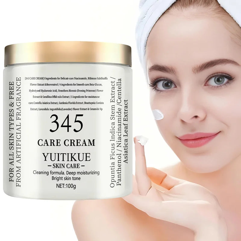 YUITIKUE 345 Care Cream, Deep Moisturizing Brightening, For All Skin Types Fragrance-Free Hydrating 100g