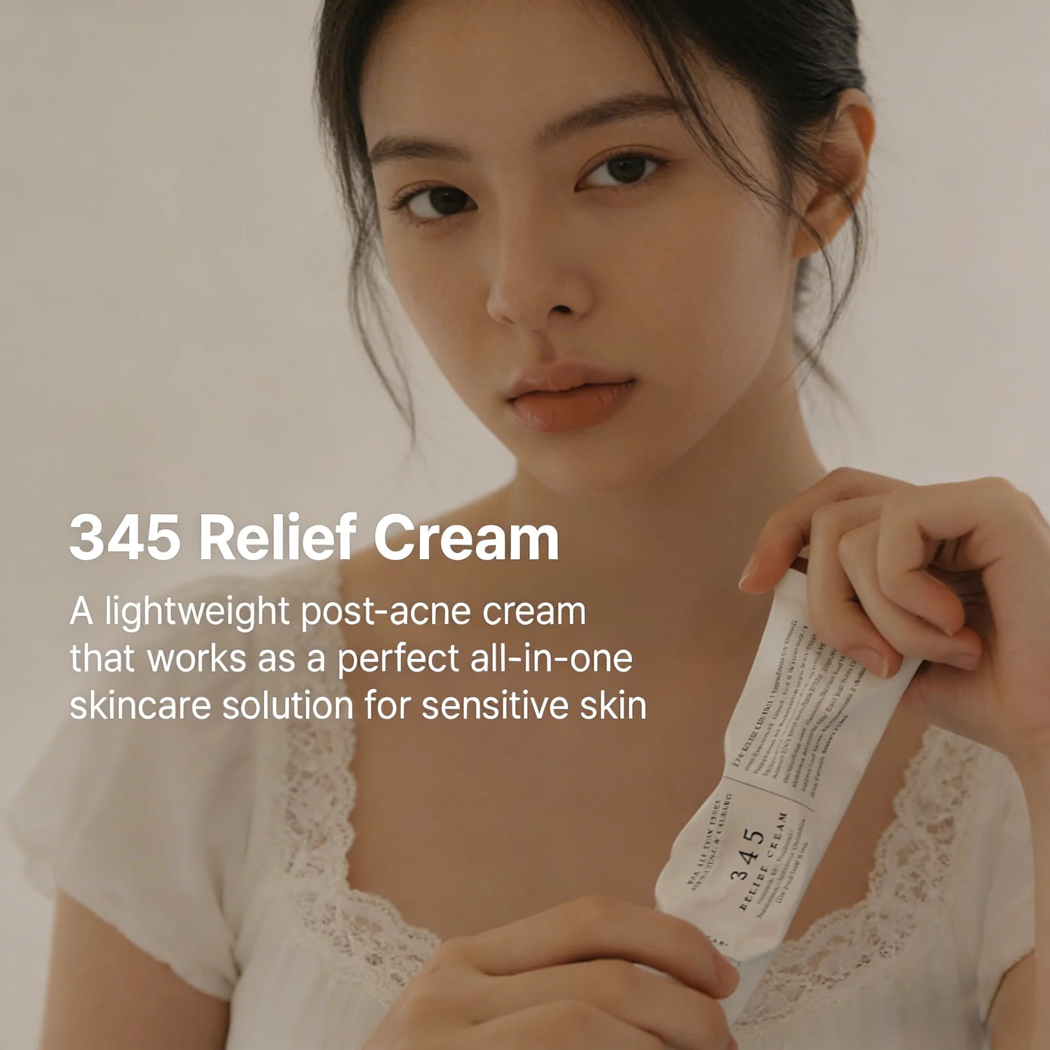 345 Gentle Daily Face Cream Lightweight Hydrating Soothing Moisturizer Non-Greasy Skin Care For Sensitive Skin