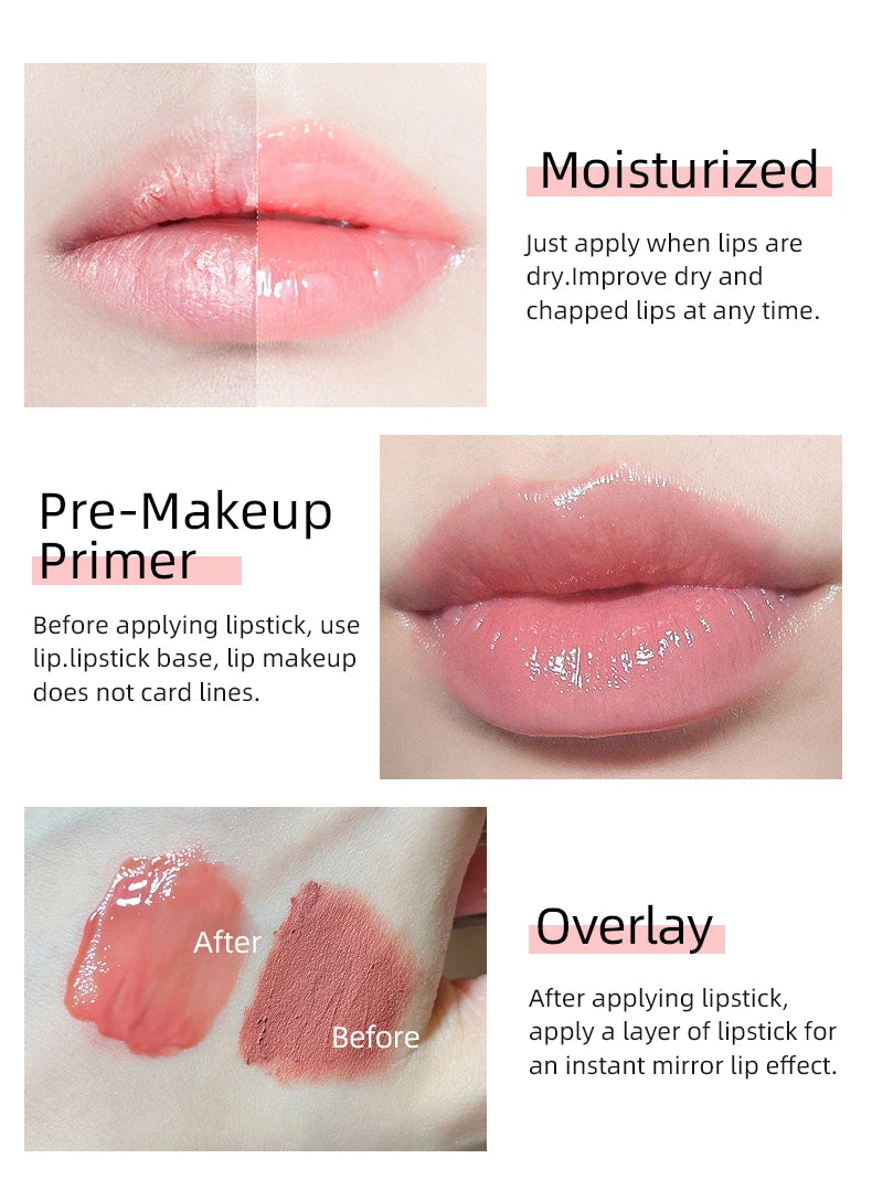 CACE Lovely Honey Cherry Lip Oil Nourishing Lip Balm Long Lasting Moisturizing Clear Lip Oil  Lip Gloss Lip Care Beauty Makeup