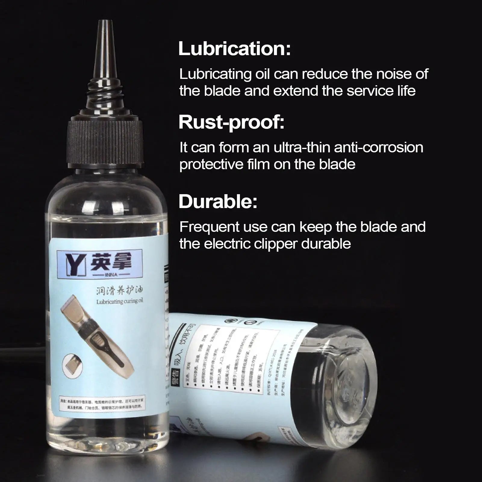 Hair Clipper Oil 60ml Oil for Clippers Hair Clipper Lubricant Oil Reduces Heat and Friction Lubricant for Clippers Trimmers Rust