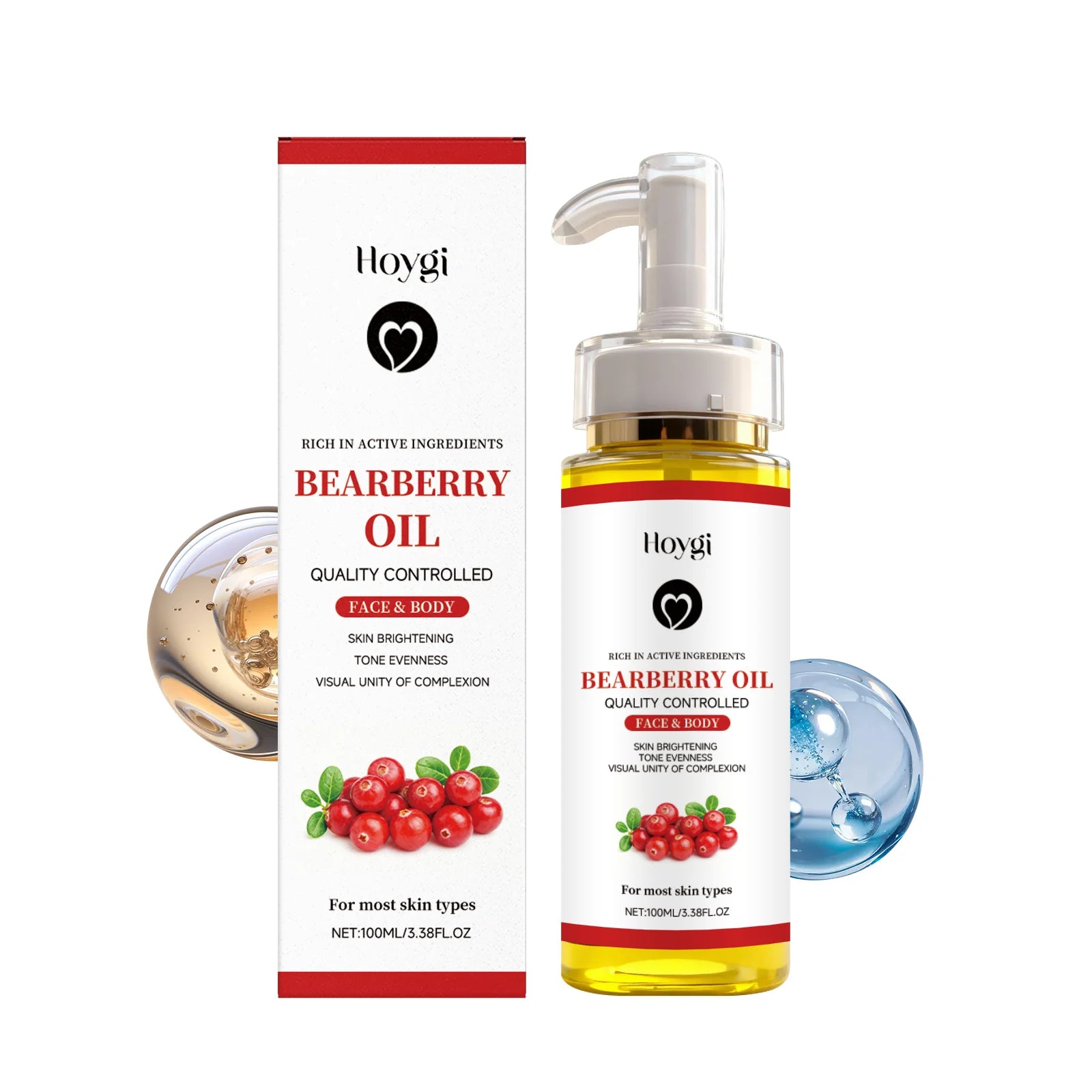 Bearberry Essential Oil Firming Moisturizing Skin Reduce Dryness Enhance Elasticity Brighten Dullness Skin Strengthen Body Oil