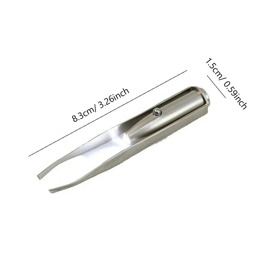 LED Lighted Eyebrow Tweezers